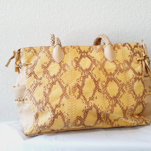 Chi Snake Leather Tote Purse - Picture 4 of 15